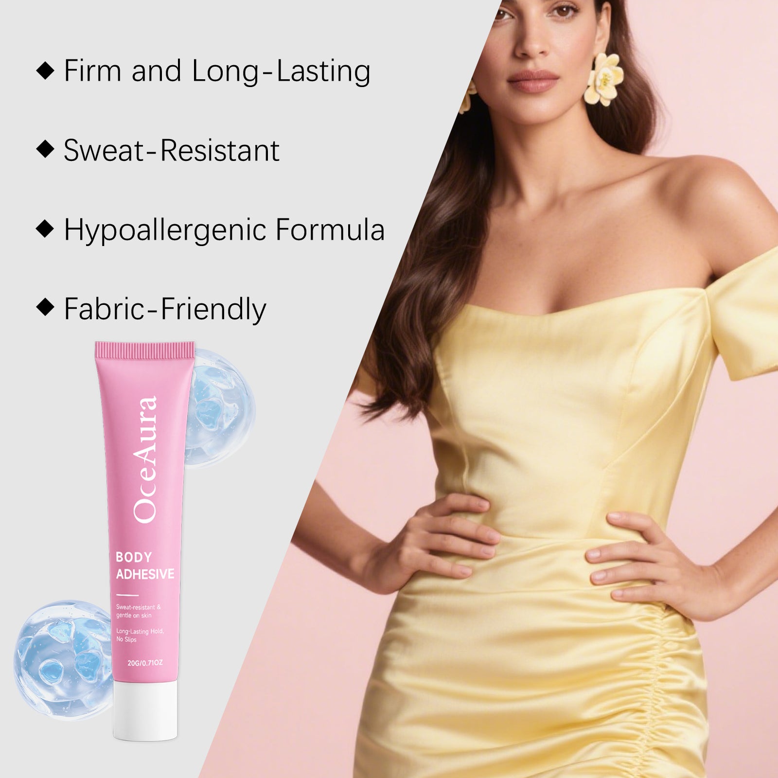 Body Adhesive Glue, Strong Hold, Strong Adhesion, Lightweight, Non-Damaging to Clothes, Easy to Apply, Secure Attachment, Ideal for Clothing Fixing