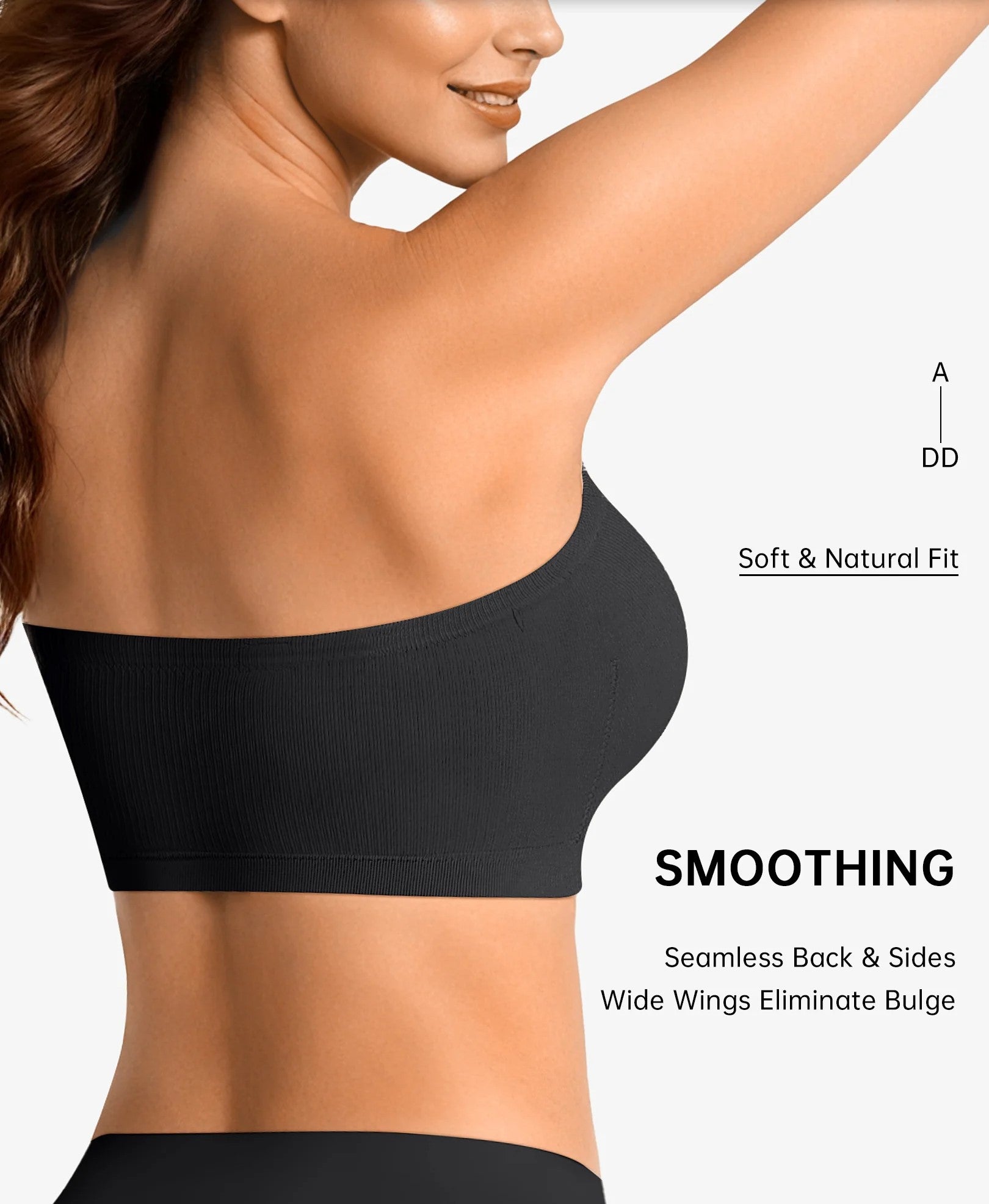 Stay Put Bandeau Bra, Wireless Seamless Comfort