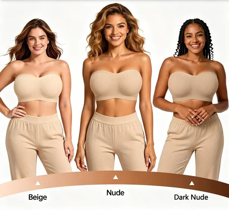Stay Put Bandeau Bra, Wireless Seamless Comfort