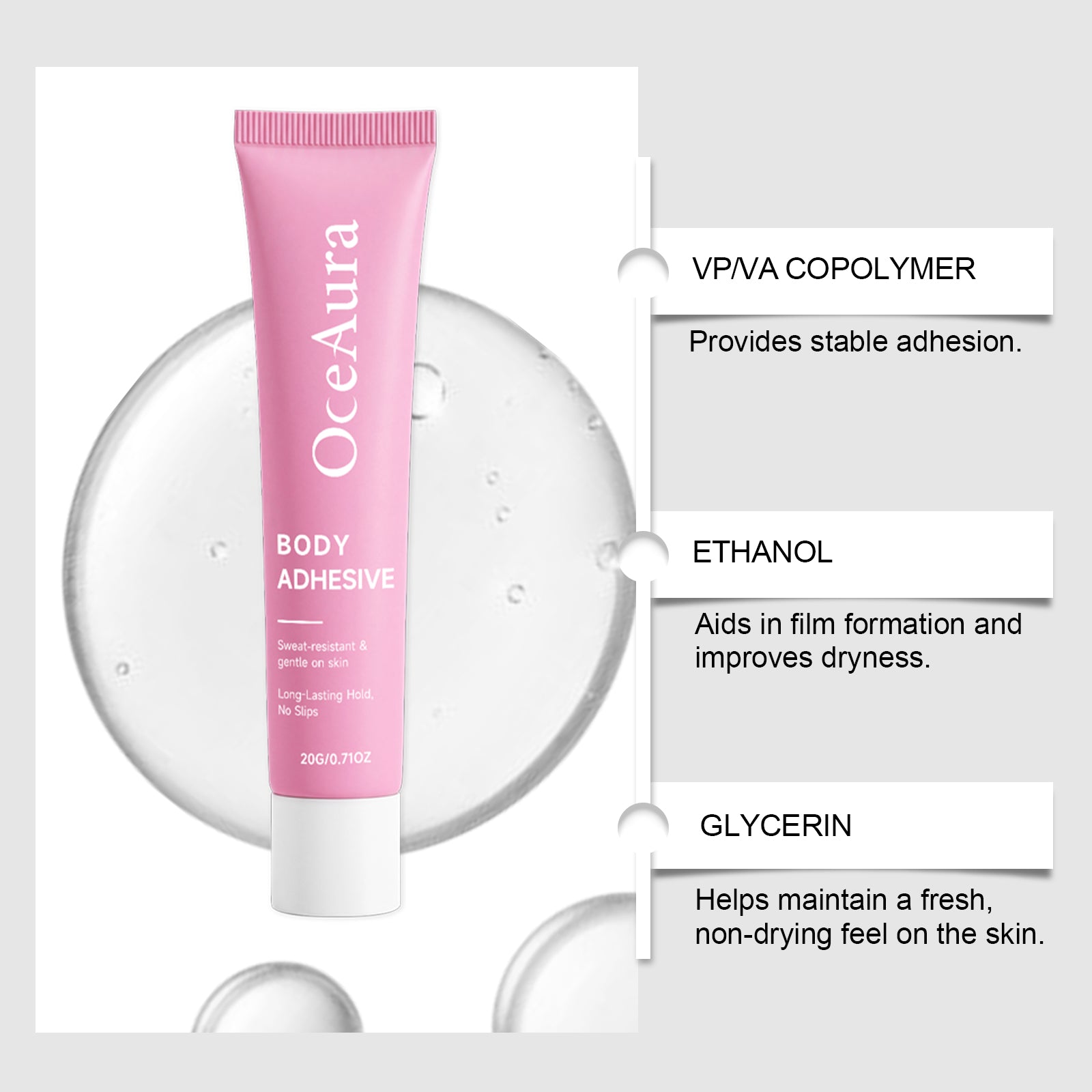 Body Adhesive Glue, Strong Hold, Strong Adhesion, Lightweight, Non-Damaging to Clothes, Easy to Apply, Secure Attachment, Ideal for Clothing Fixing