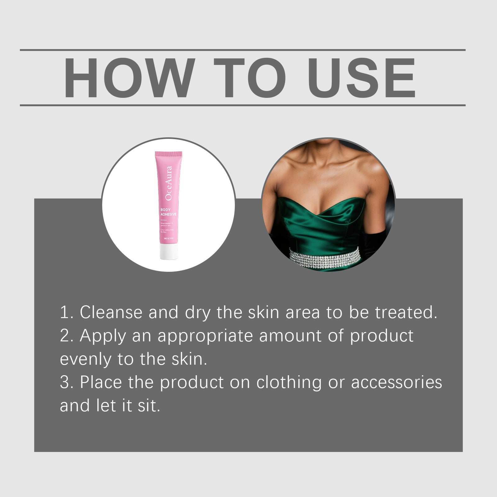 Body Adhesive Glue, Strong Hold, Strong Adhesion, Lightweight, Non-Damaging to Clothes, Easy to Apply, Secure Attachment, Ideal for Clothing Fixing