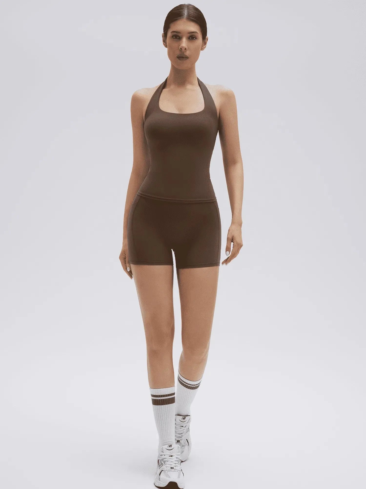 Halter Neck High Waisted 2 Piece Workout Sets