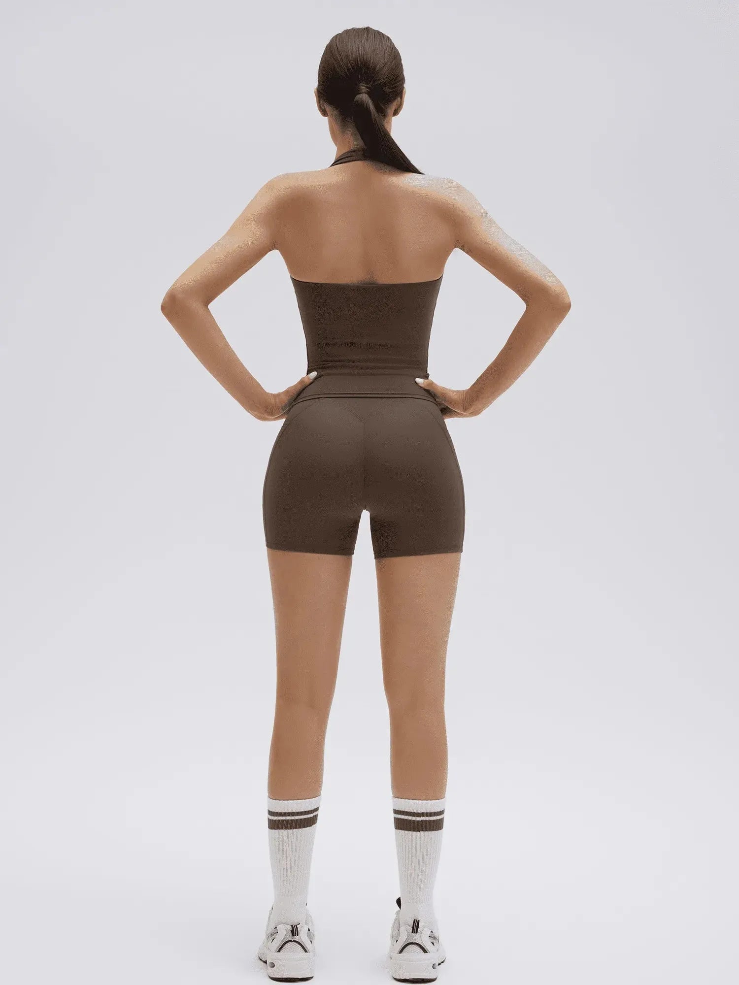 Halter Neck High Waisted 2 Piece Workout Sets