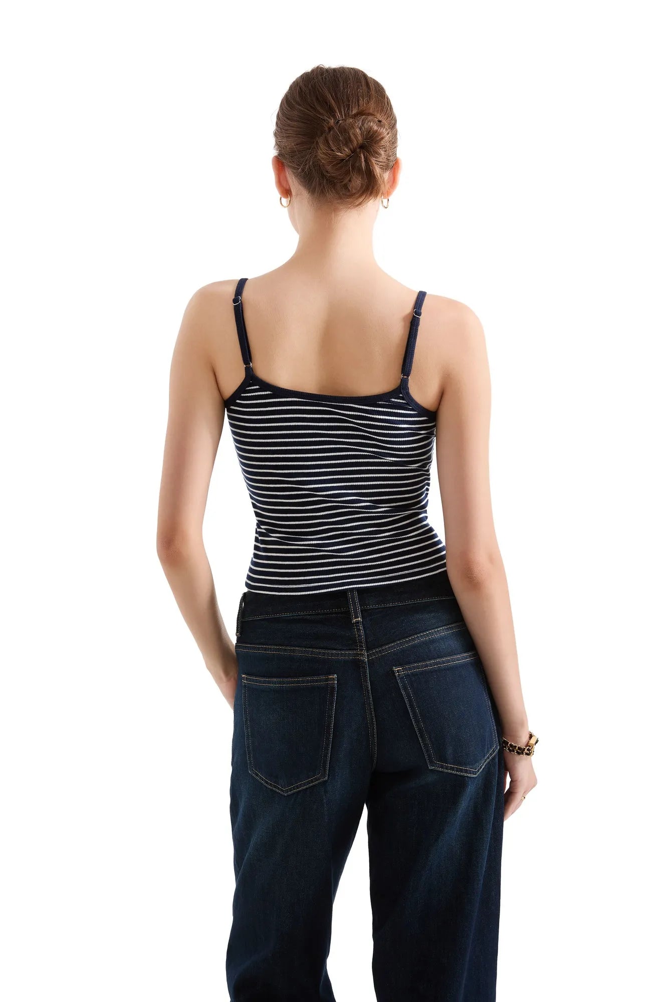 Flash Sales - Cotton Ribbed Stripe Cami Tank Top