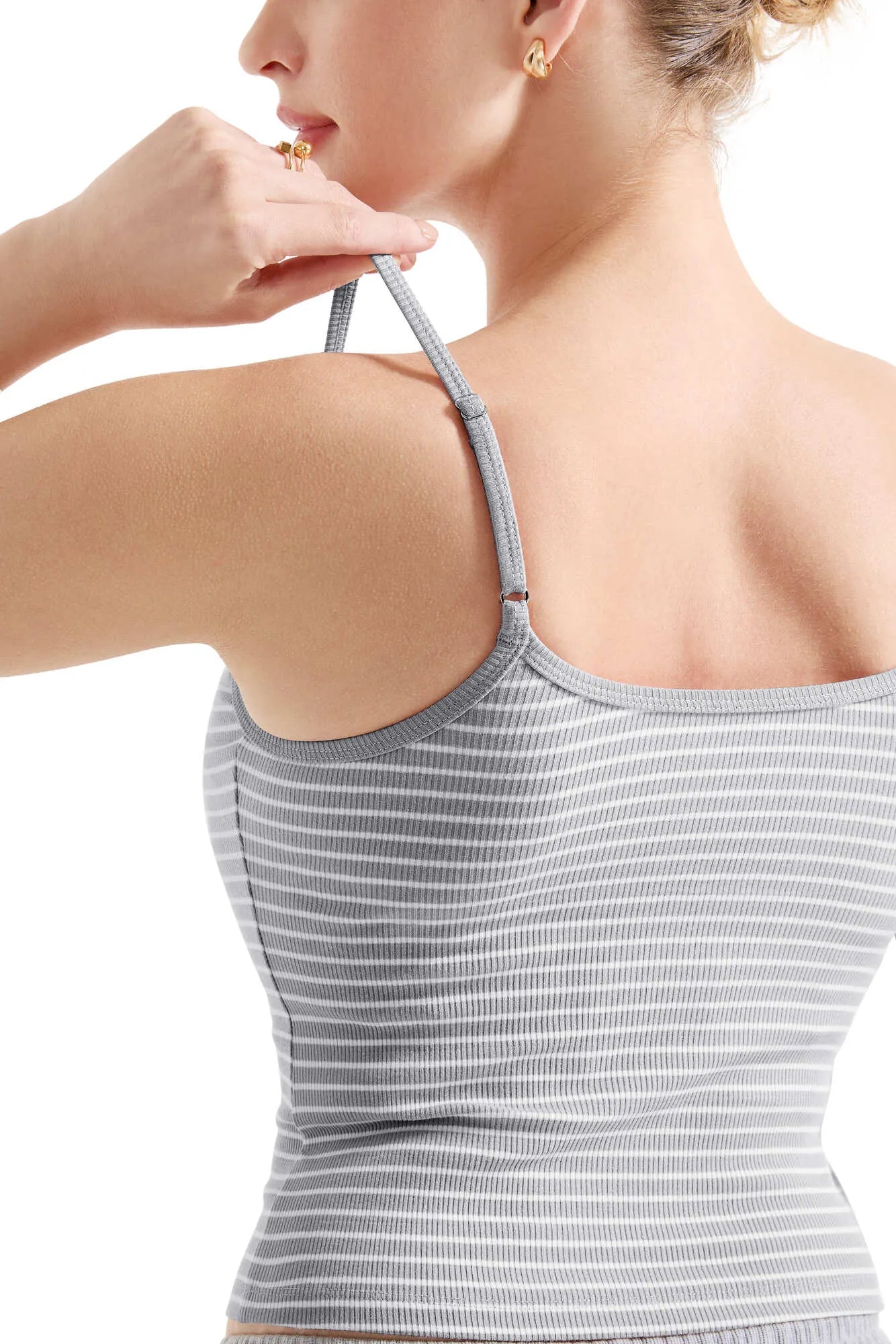 Flash Sales - Cotton Ribbed Stripe Cami Tank Top