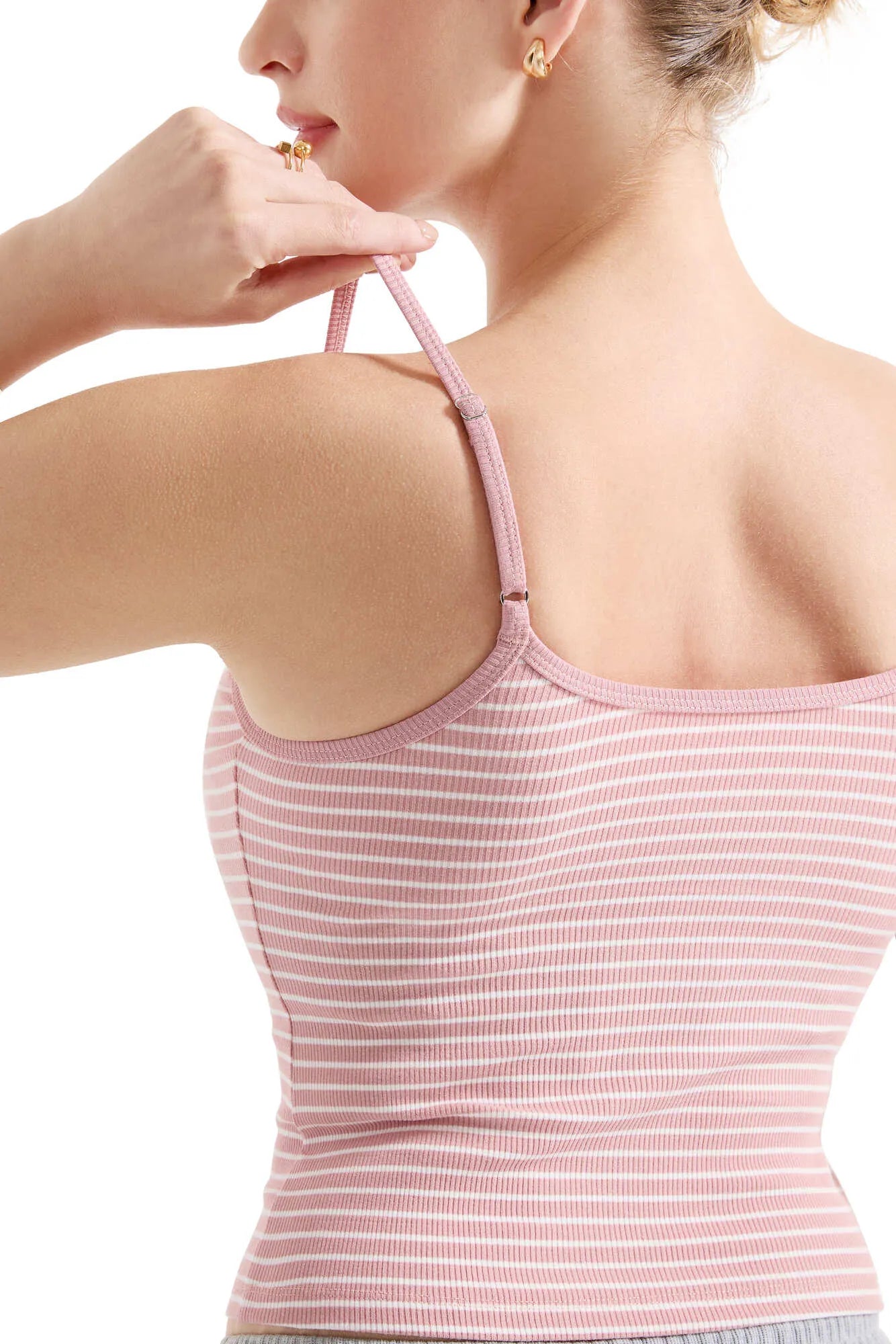 Flash Sales - Cotton Ribbed Stripe Cami Tank Top