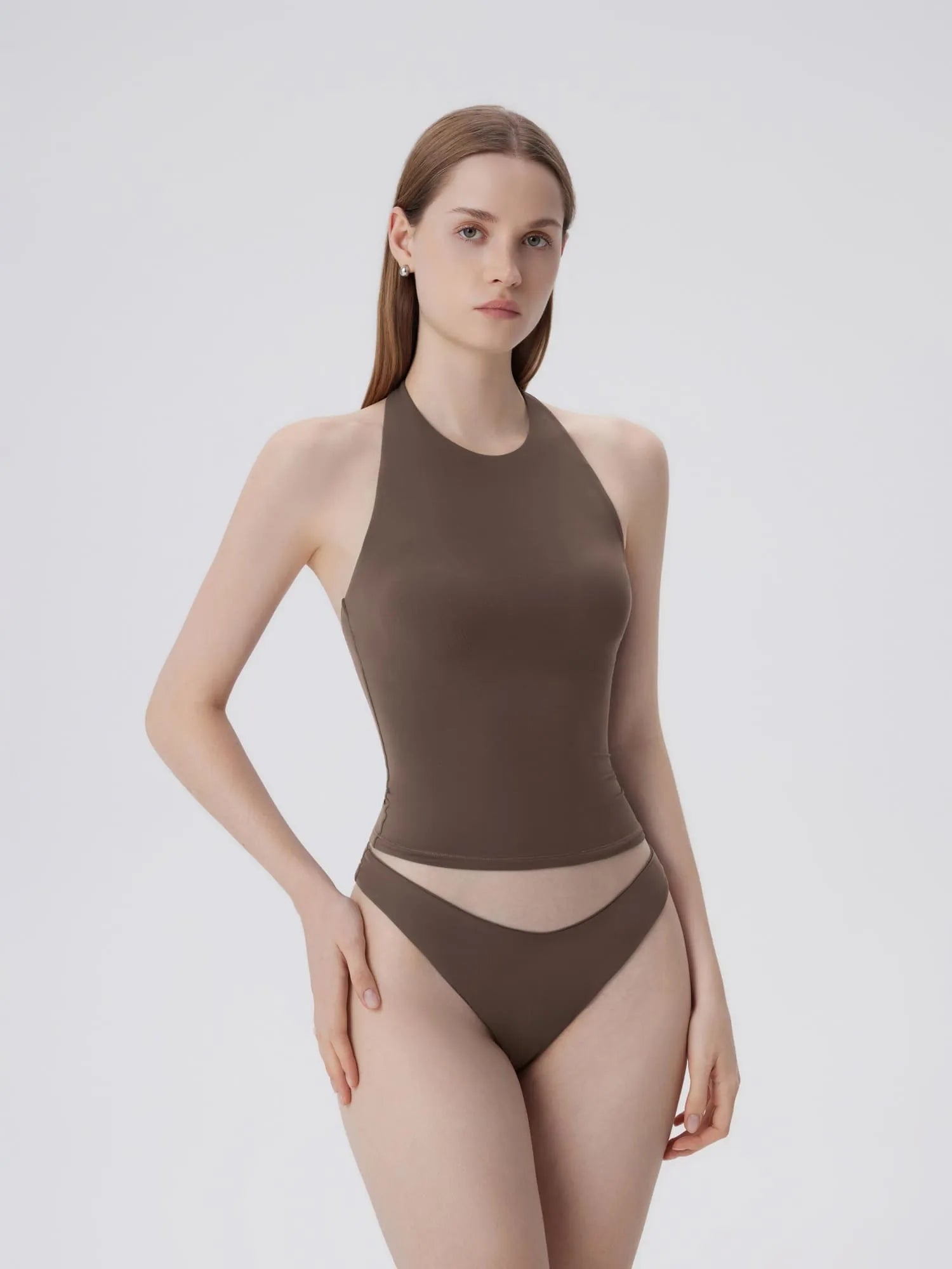 Padded Backless Halter Tank Tops