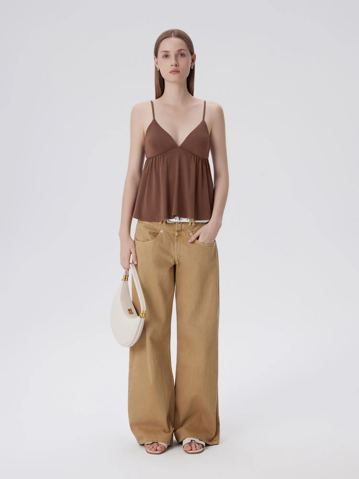 Babydoll Peplum V Neck Tank Tops