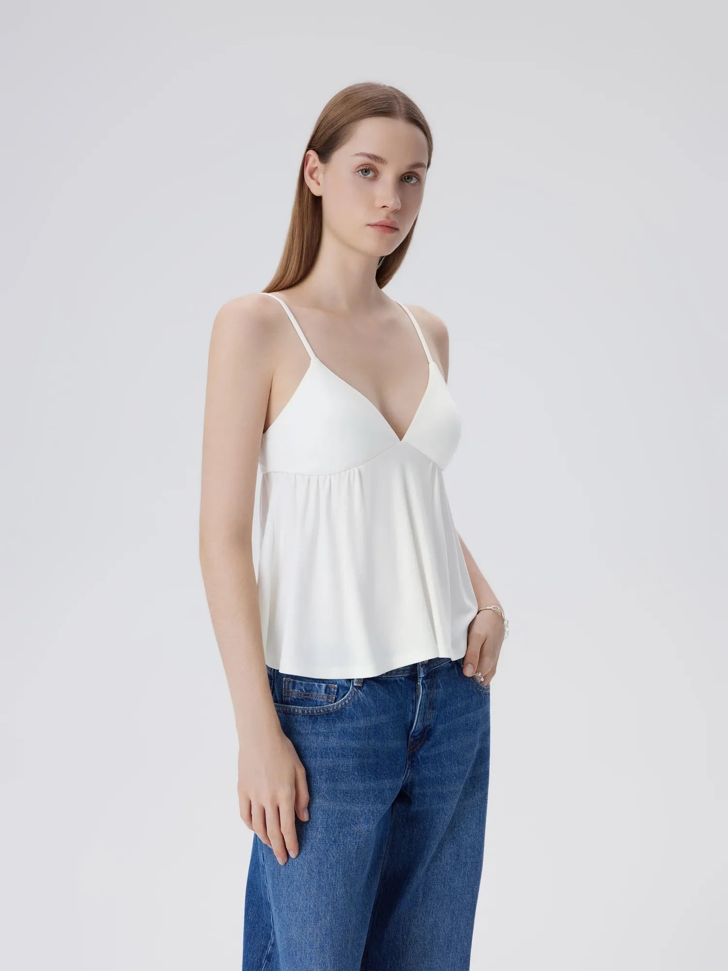 Babydoll Peplum V Neck Tank Tops