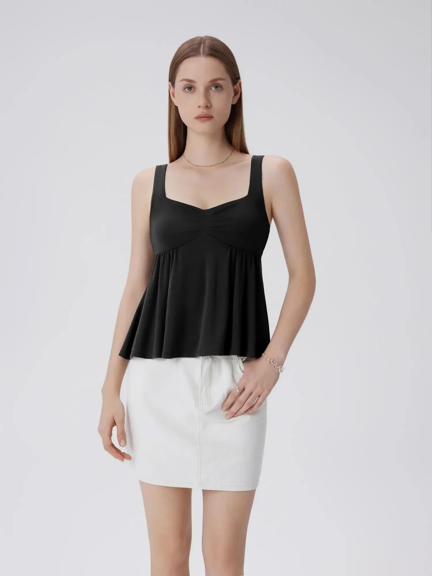 Babydoll Modal Peplum Tank Tops
