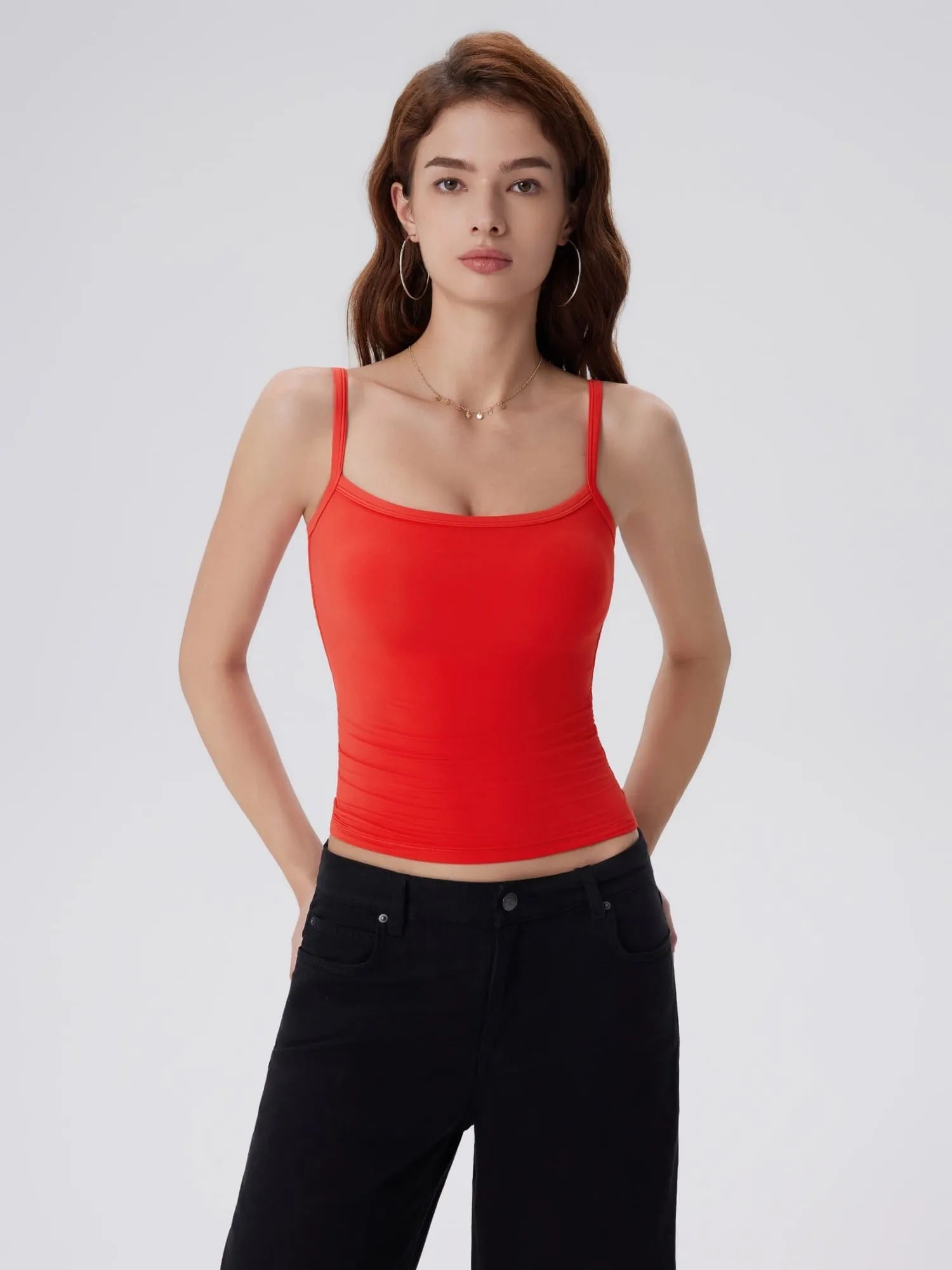 Double Line Square Tank Tops