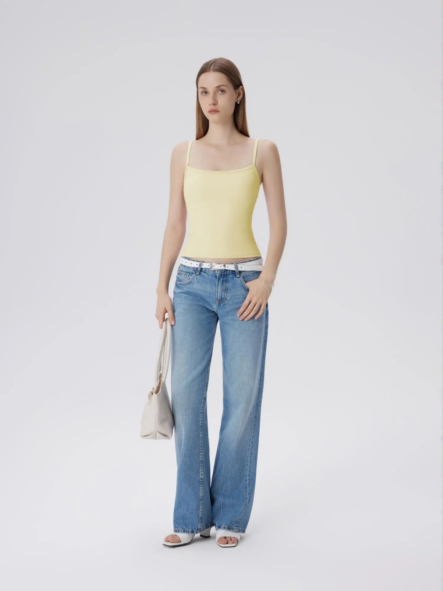 Double Line Square Tank Tops