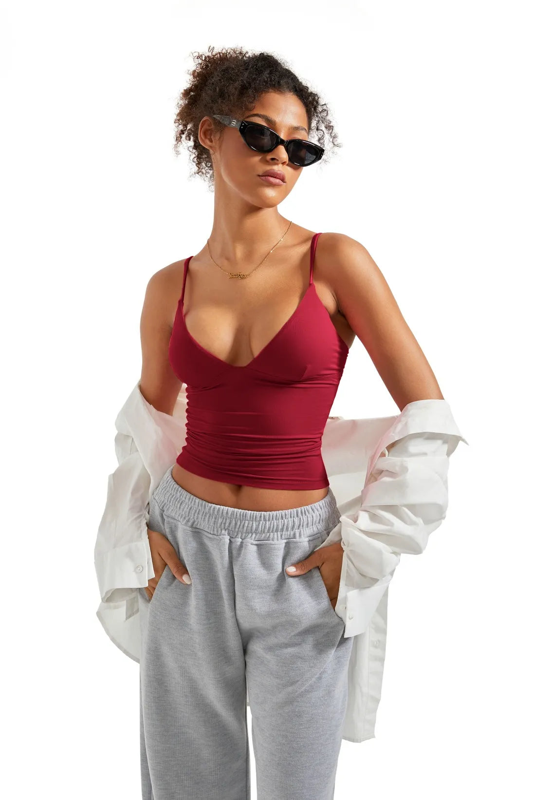 Buttery Soft Cami V Neck Tank Top