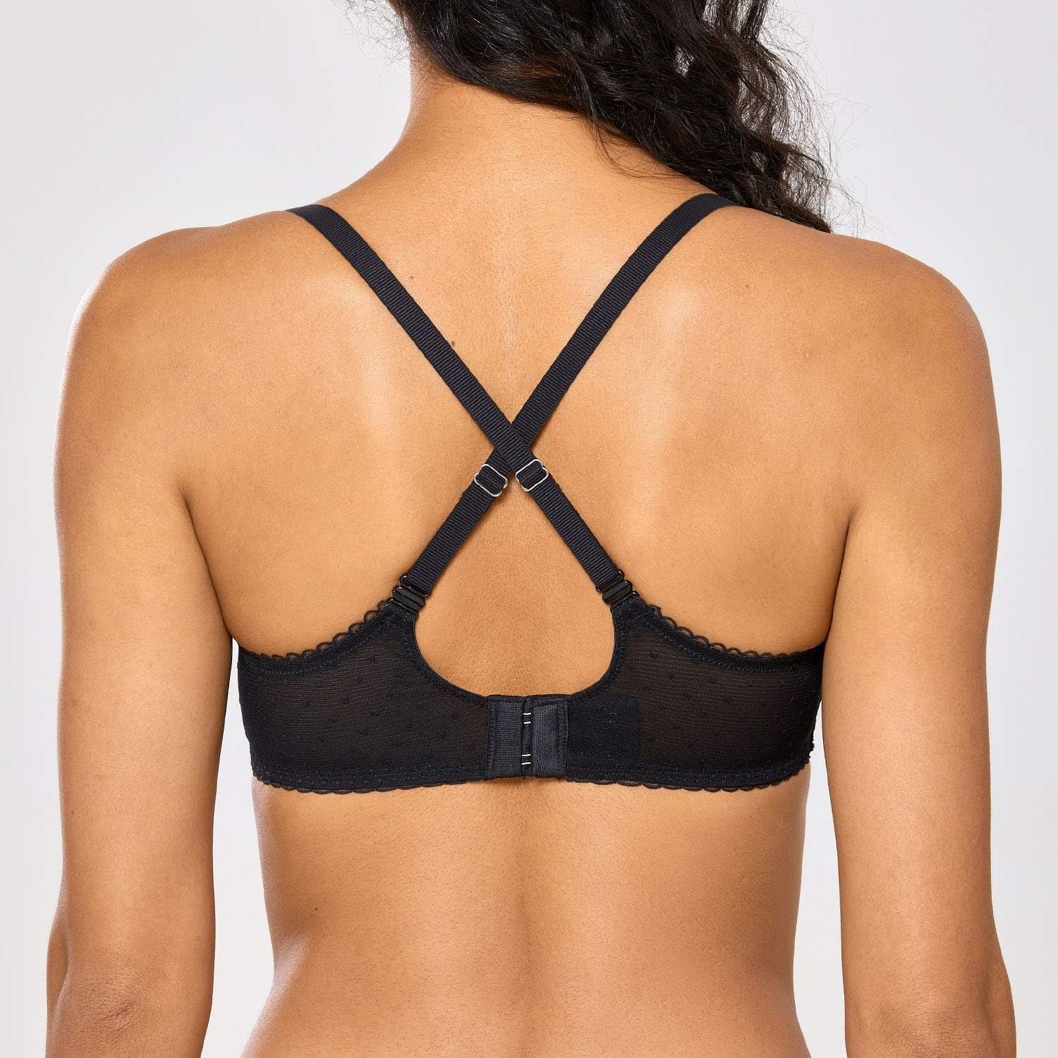 Sexy Lace Bra Underwire Balconette Unlined Demi Sheer Plus Size No Padded