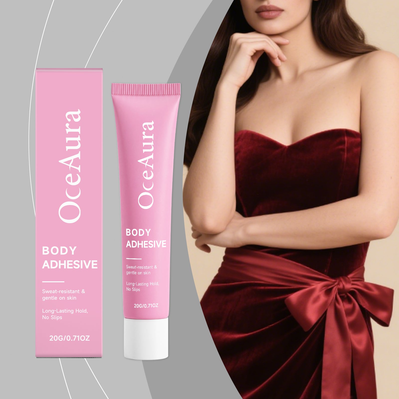 Body Adhesive Glue, Strong Hold, Strong Adhesion, Lightweight, Non-Damaging to Clothes, Easy to Apply, Secure Attachment, Ideal for Clothing Fixing