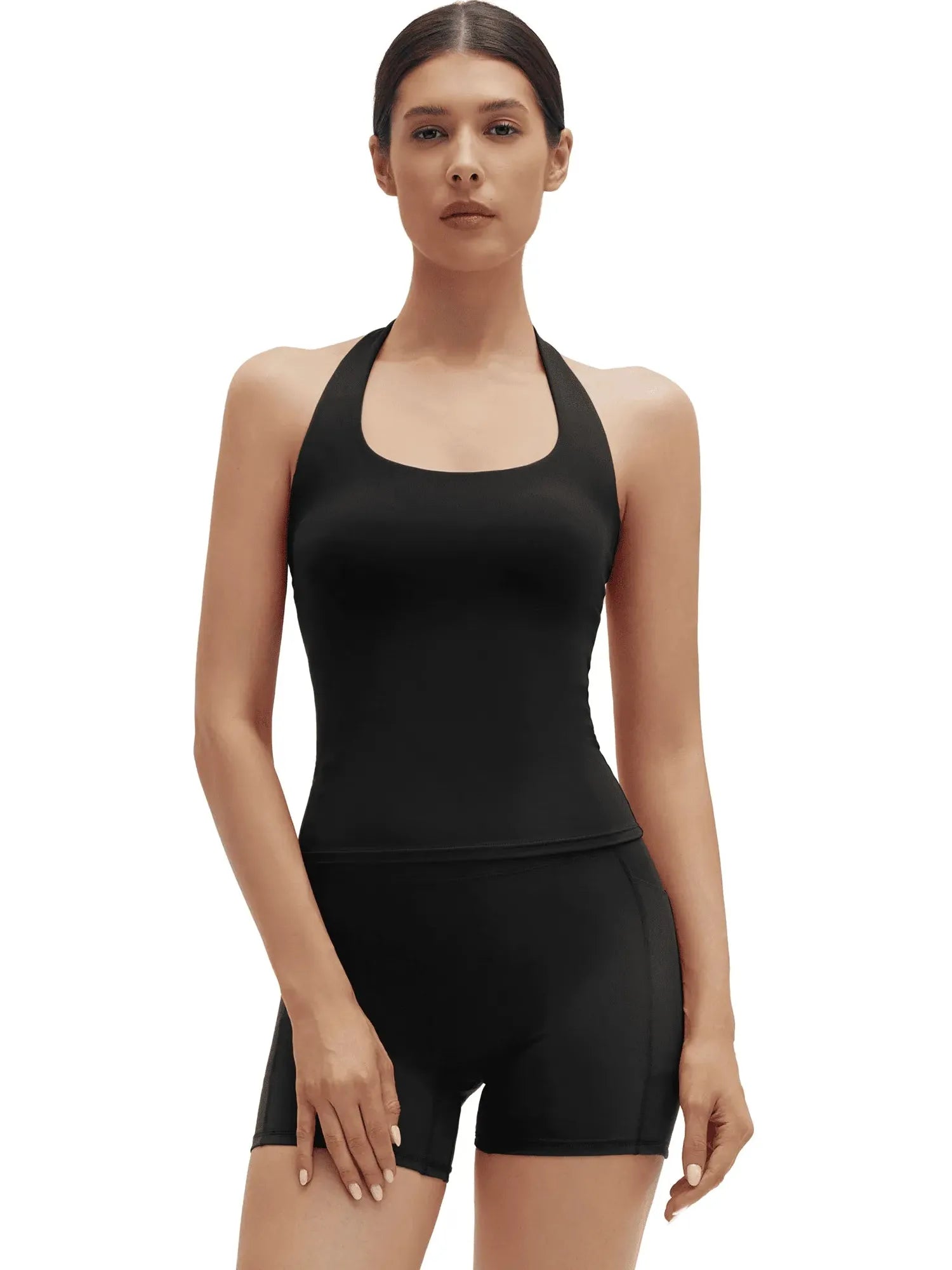 Halter Neck High Waisted 2 Piece Workout Sets