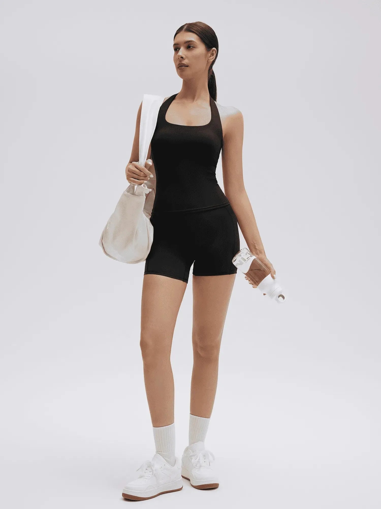 Halter Neck High Waisted 2 Piece Workout Sets