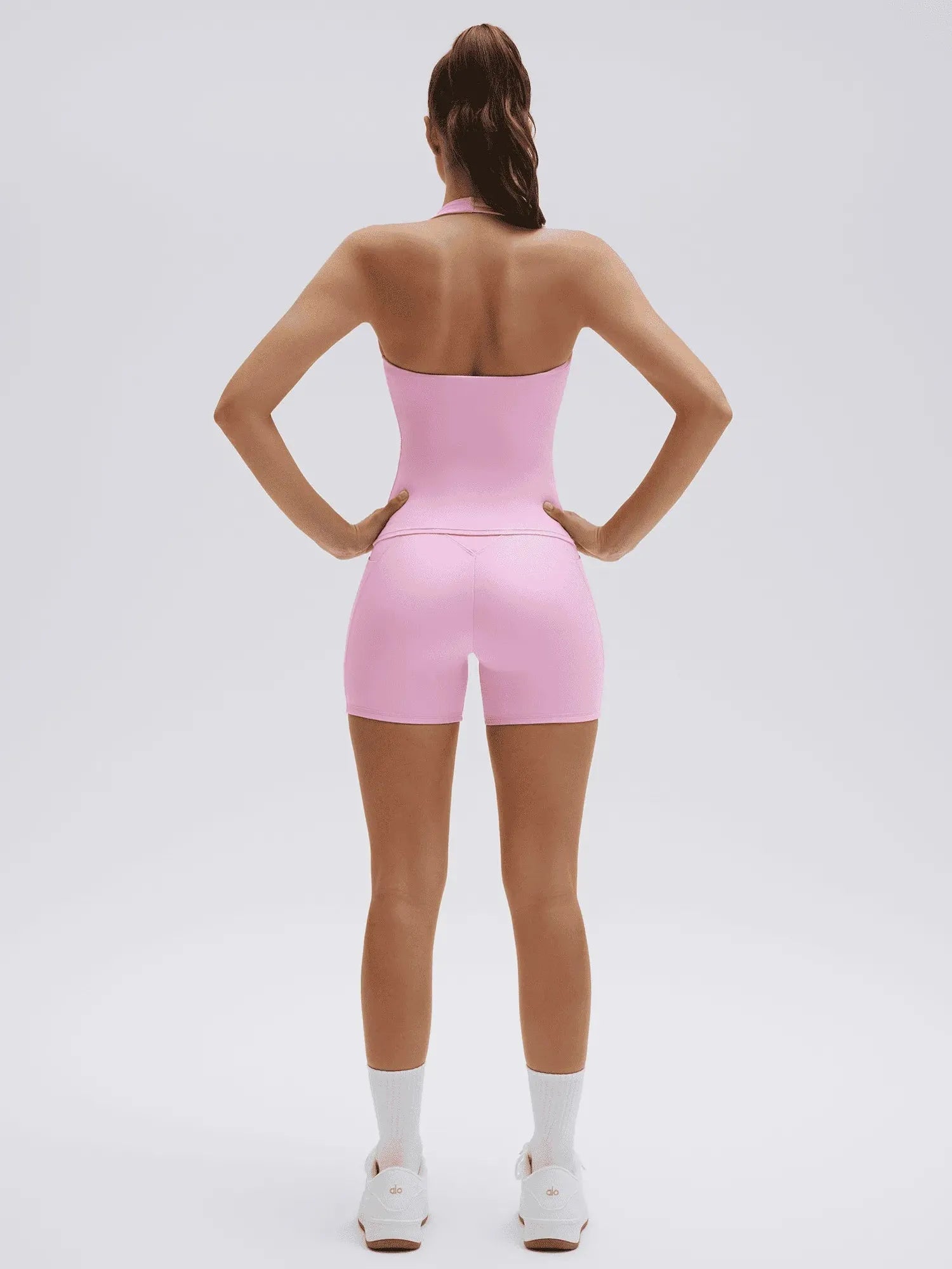 Halter Neck High Waisted 2 Piece Workout Sets