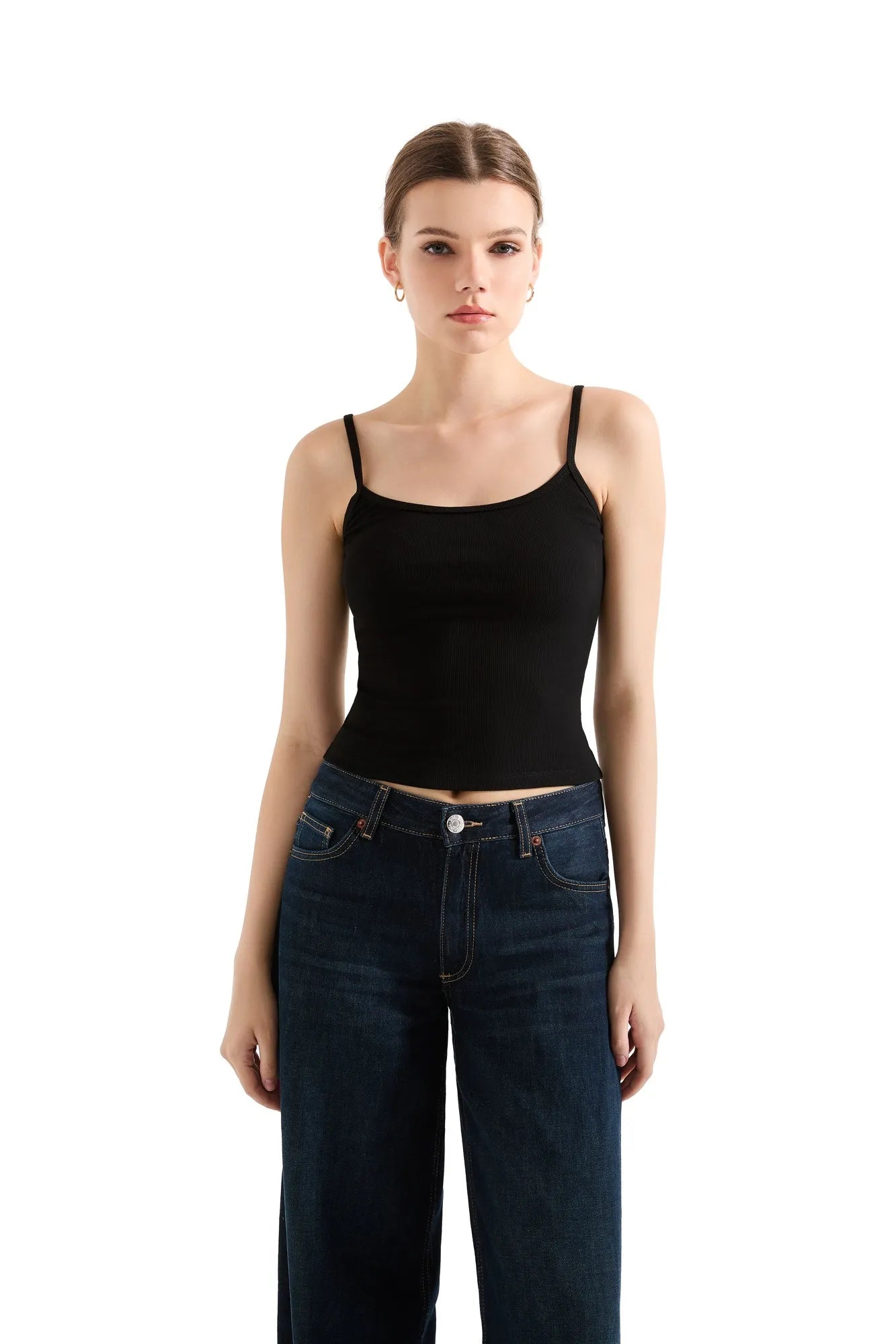 Flash Sales - Cotton Ribbed Stripe Cami Tank Top