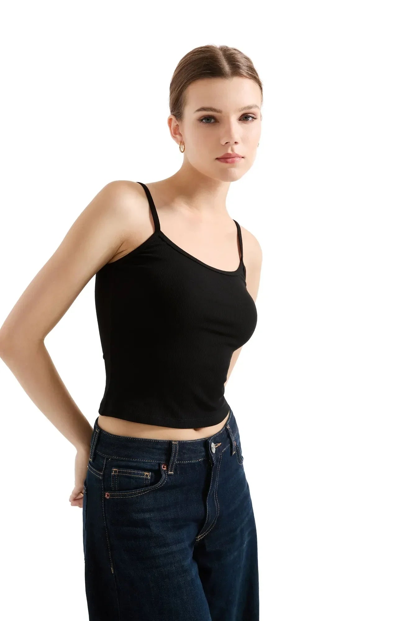 Flash Sales - Cotton Ribbed Stripe Cami Tank Top