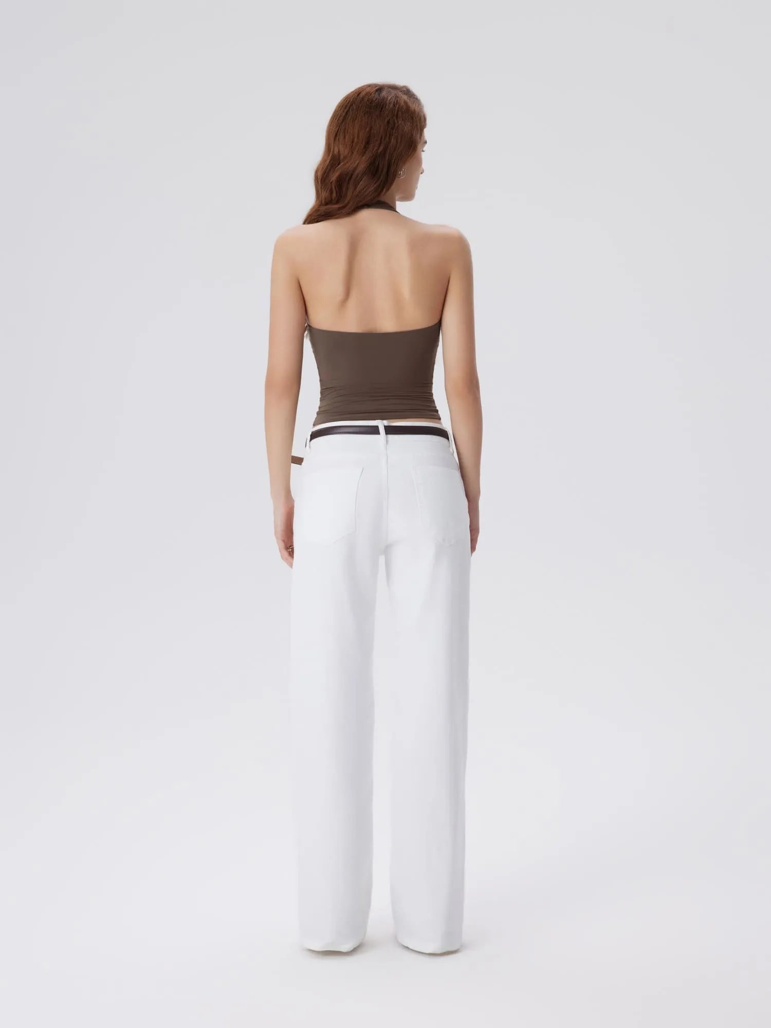 Padded Backless Halter Tank Tops