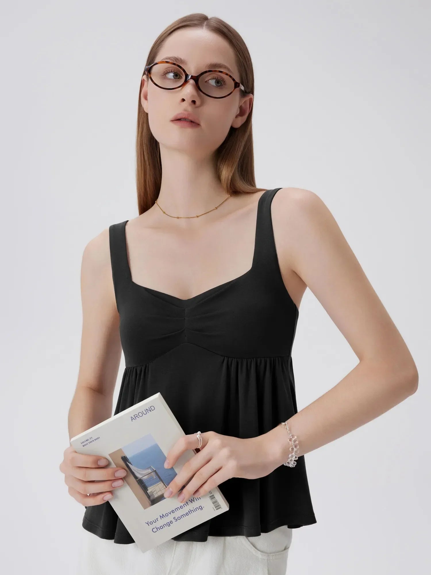 Babydoll Modal Peplum Tank Tops
