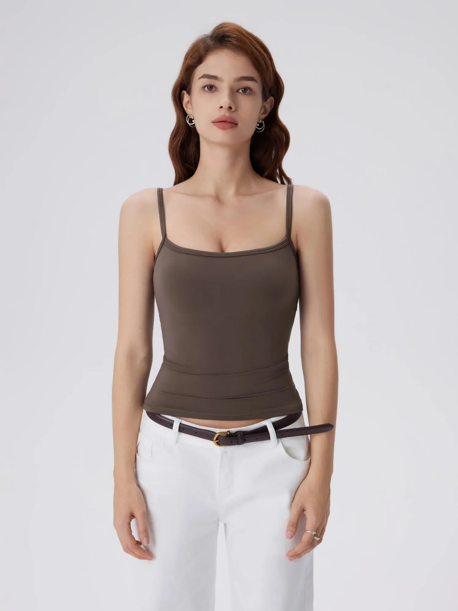 Double Line Square Tank Tops