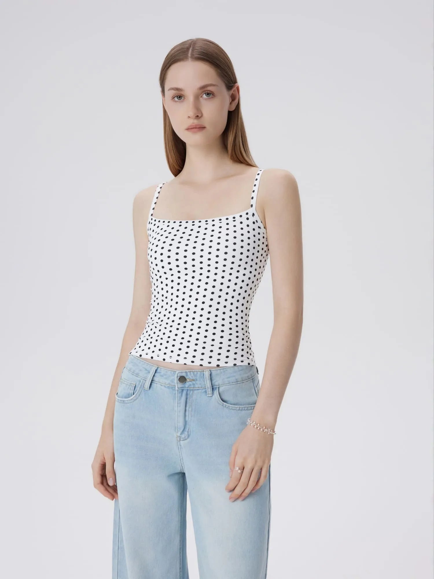 Double Line Square Tank Tops