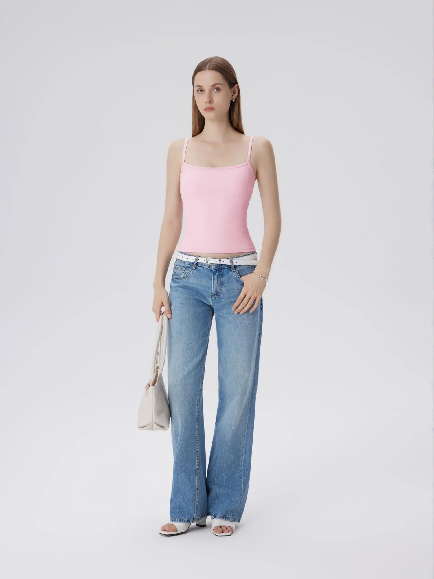 Double Line Square Tank Tops