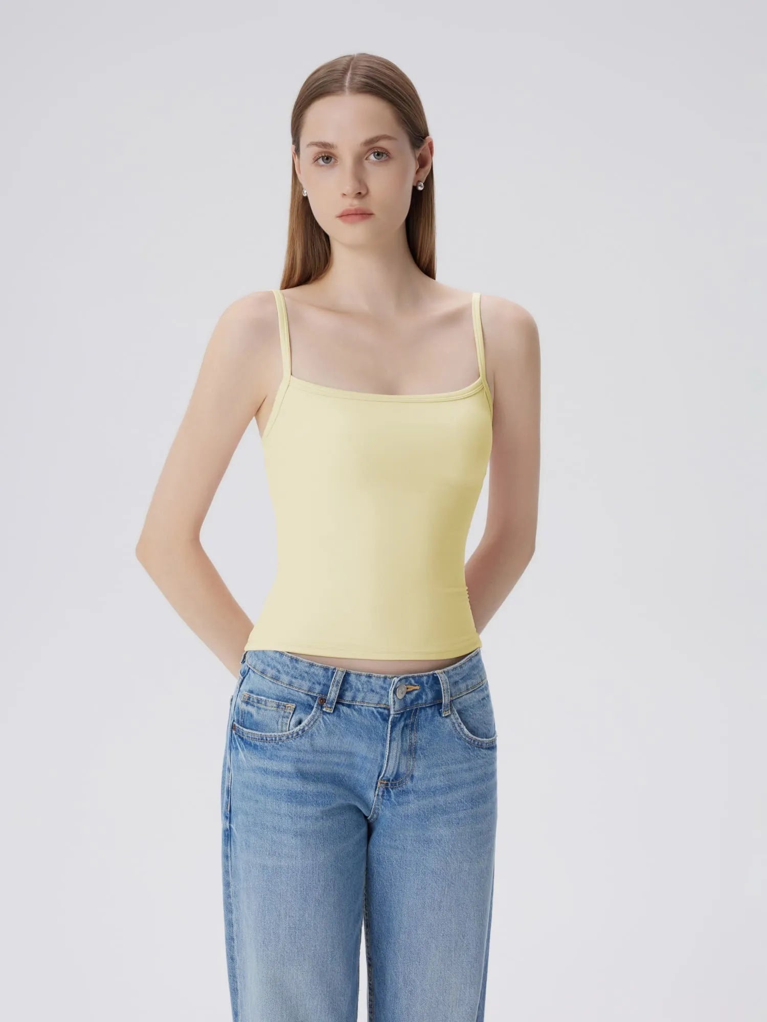Double Line Square Tank Tops